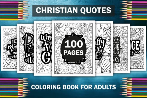 100 Christian Quotes Coloring Book -kdp and Coloring Pages Amp