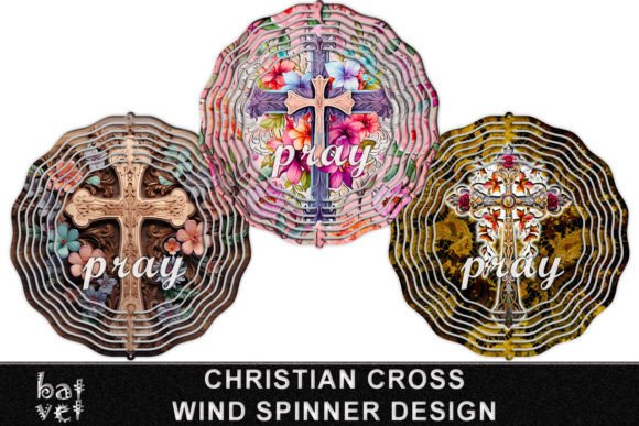 Christian Cross Wind Spinner Bundle PNG for Crafts Projects