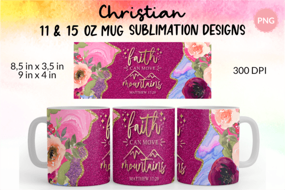 Christian Mug Faith Can Move Mountains and Crafts