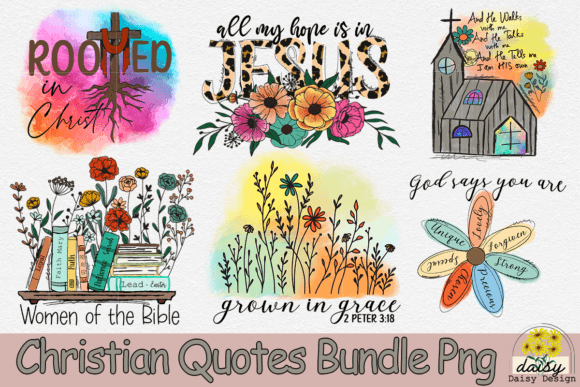 Christian Quotes Png Sublimation Bundle & Crafts