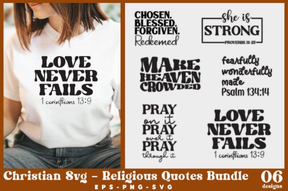 Christian Svg - Religious Quotes Bundle and Crafts