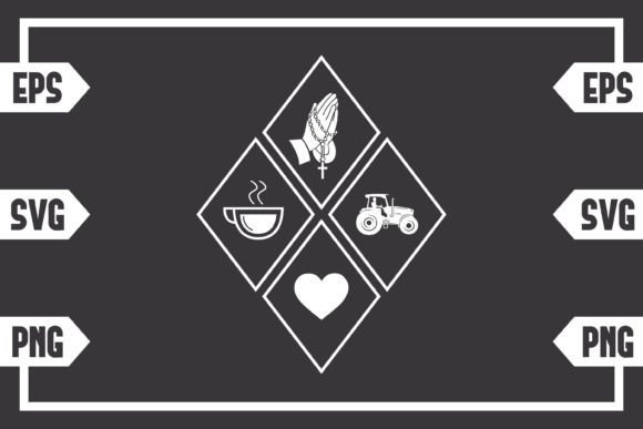 Coffee Jesus Heart and Guy Driving Tracr Crafts