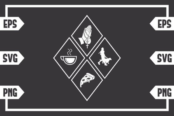 Coffee Jesus Pizza and Female with Dog Crafts