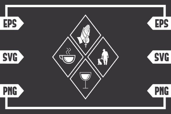 Coffee Jesus Wine and Guy with Dog Crafts