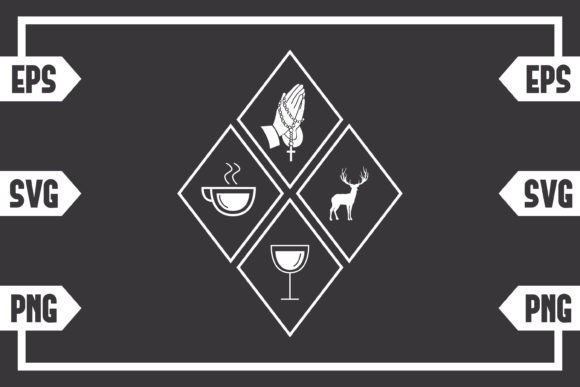 Coffee Jesus Wine and Hunting Deer Crafts