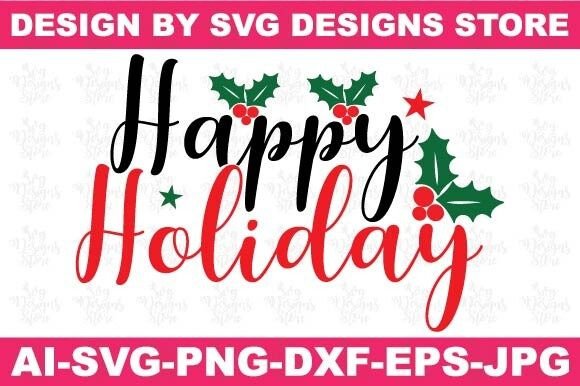 Happy Holiday Christian Svg Png Design for Crafts