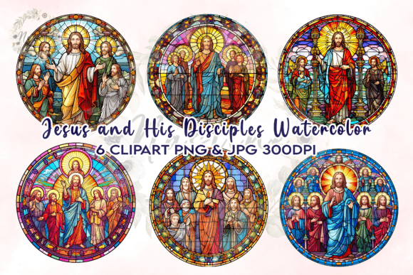 Jesus and His Disciples Watercolor Crafts