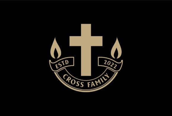 Jesus Christian Cross with Ribbon Badge: Logos Review