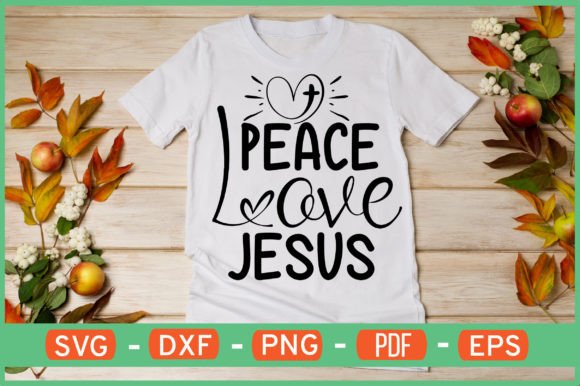 Peace Love Jesus Svg Design for Crafts