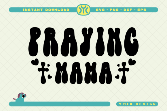 Praying Mama SVG for Crafts and Christian Design