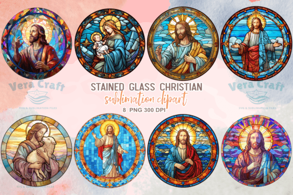 Stained Glass Christian Sublimation Freebies